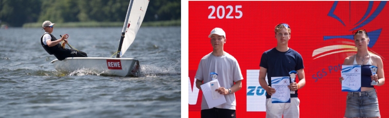 Doppelsieg der ILCA 6 – Julius Mögelin und Luisa Kloss gewinnen die LJM Brandenburg und den Optimal:Cup